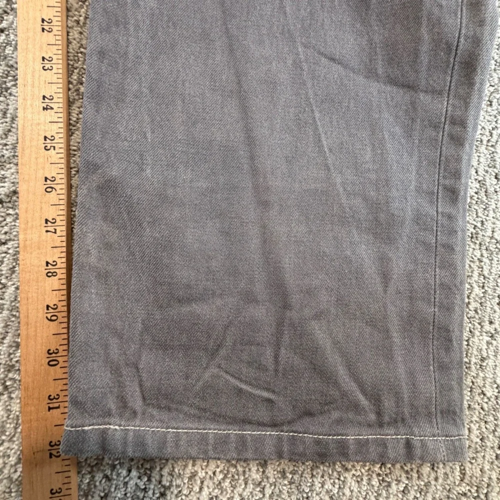 Levis 501 Jeans Men 46x34 Gray Original Fit Straight Distressed Button Fly Denim